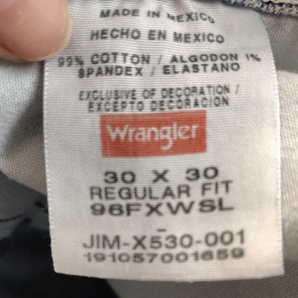 Wrangler Regular Fit Jeans with Red Label 30x30